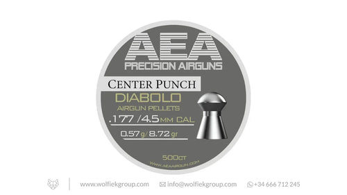 AEA Center Punch Diabolo Pellets - Cal .177 (4.5mm) | 0.57g (8.72gr)