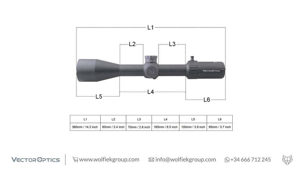 Vector Optics Marksman Riflescope - 6-24x50 FFP