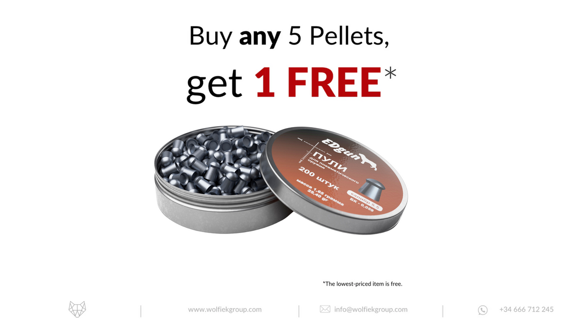 EDgun Premium Airgun Pellets - Cal .22 (5.5mm) | 1.65g (25.40gr)