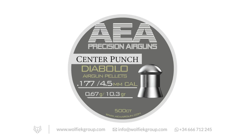 AEA Center Punch Diabolo Pellets - Cal .177 (4.5mm) | 0.67g (10.3gr)