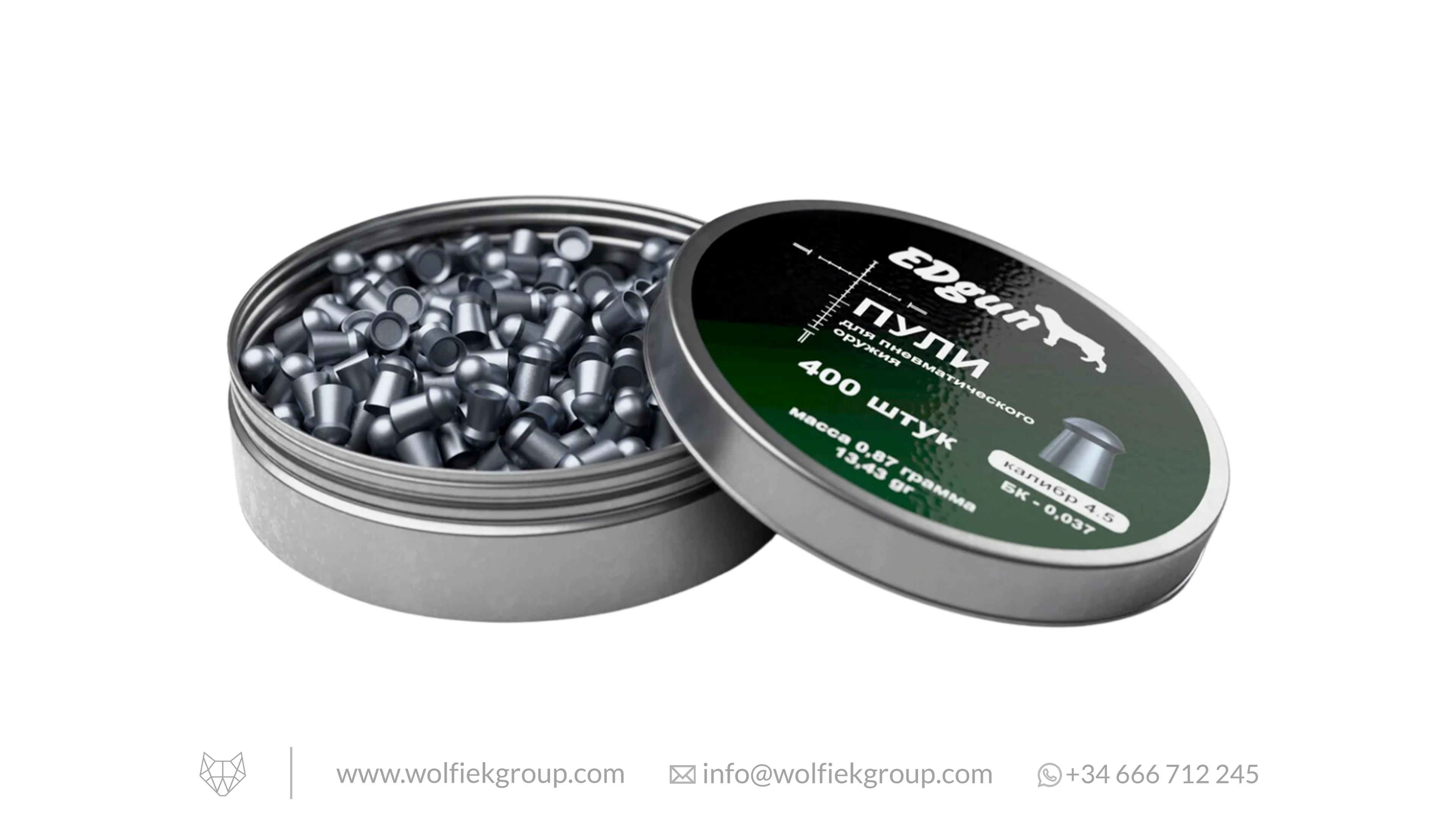 EDgun KnockOut Airgun Slugs - Cal .177 (4.52mm) | 0.87g (13.43gr)