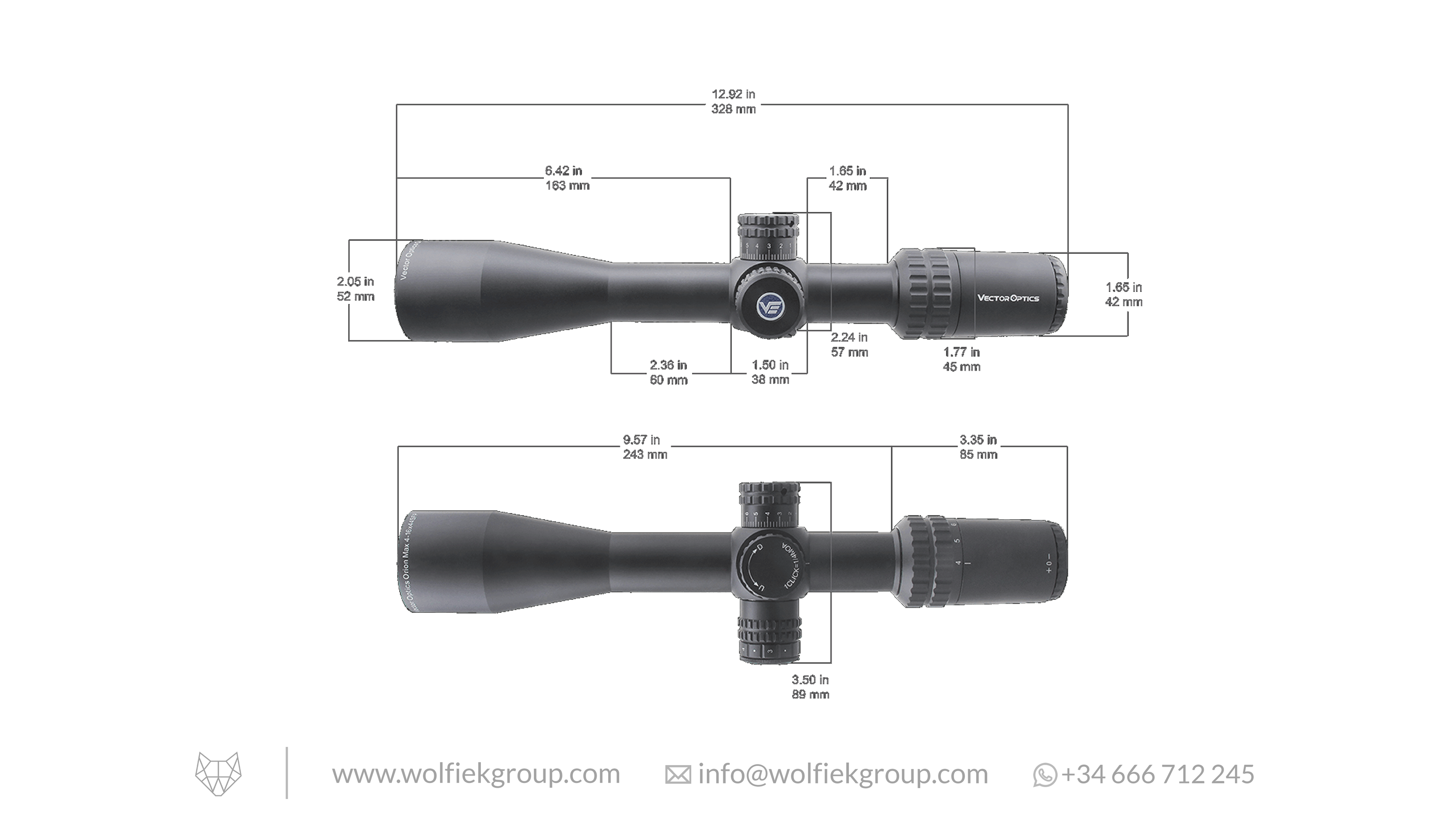 Vector Optics Orion Riflescope - 4-16x44 MAX