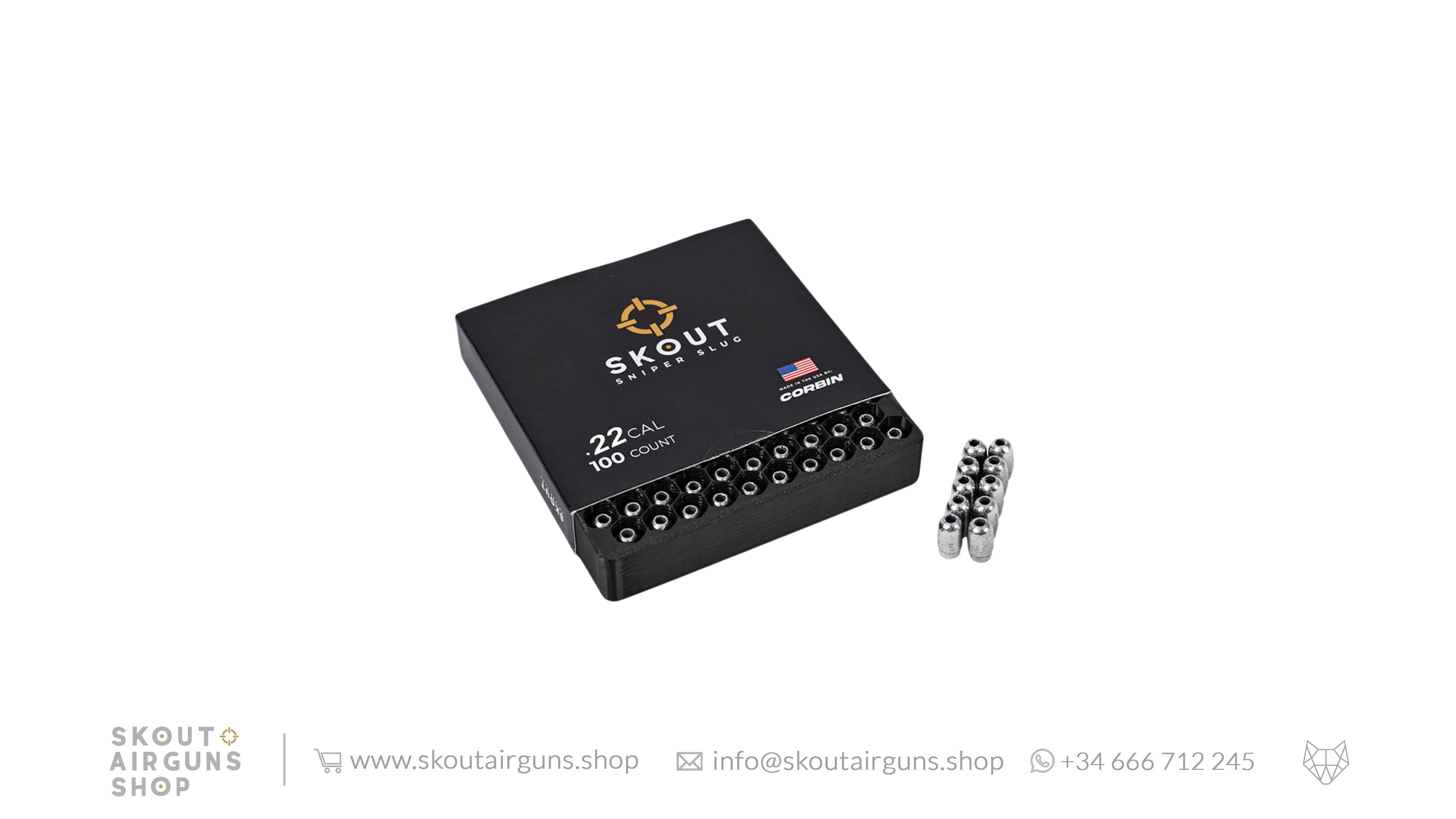 SKOUT Sniper Slug · Cal .22 (5.5mm) · Weight 2.33g (36gr)