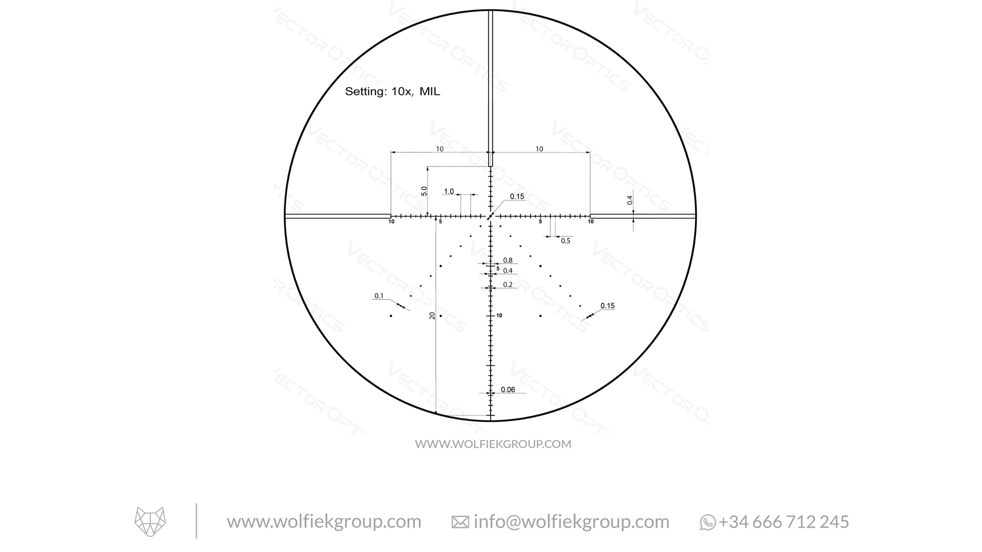 Vector Optics Veyron Riflescope - 10X44 SFP