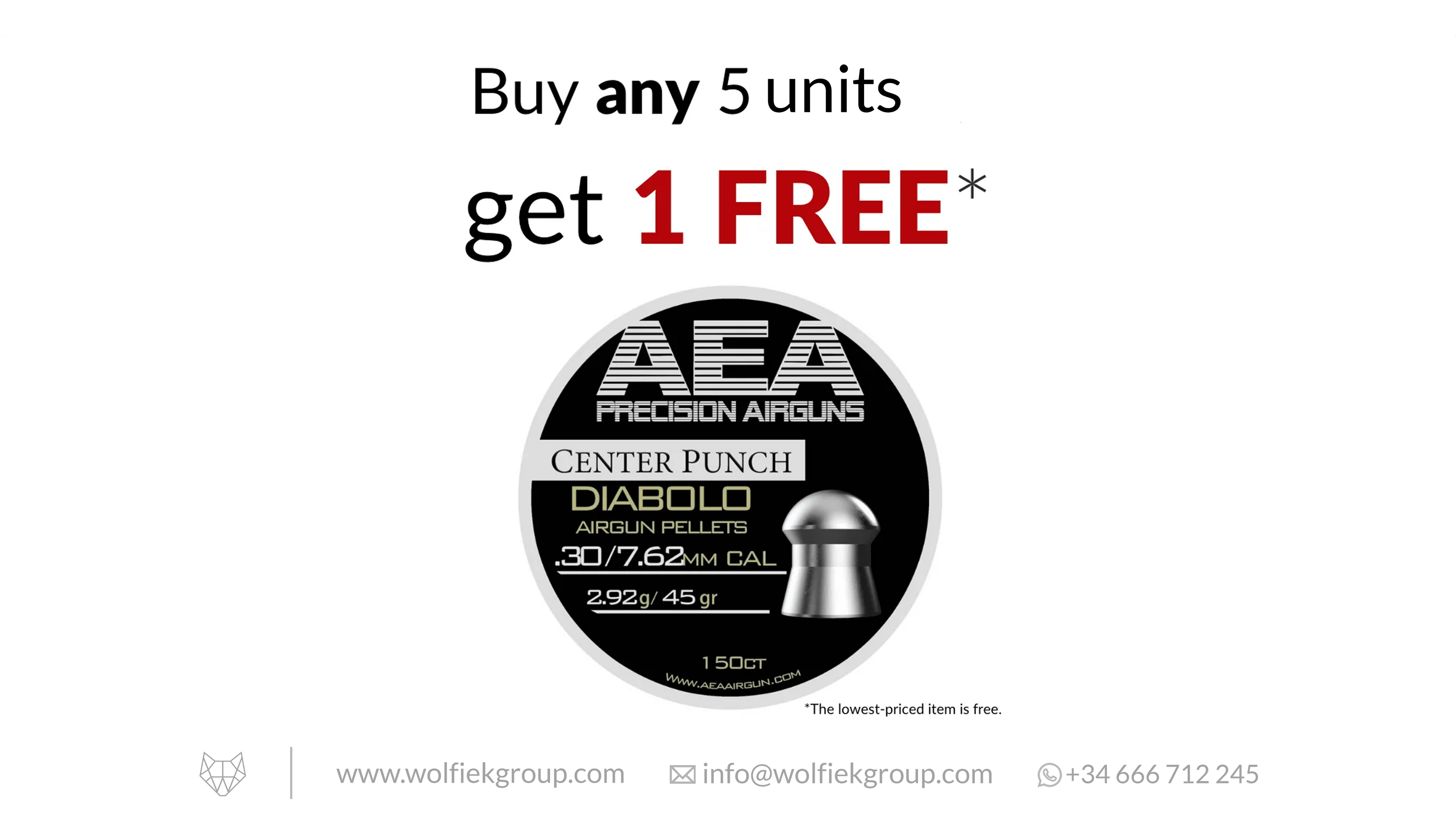 AEA Center Punch Diabolo Pellets - Cal .30 (7.62mm) | 2.92g (45gr)