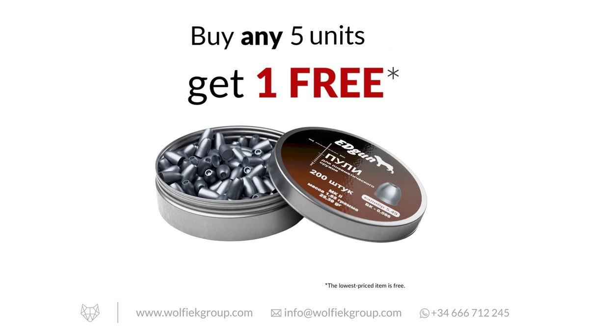 EDgun KnockOut Slugs · Cal .216 (5,49mm) · Weight 1,65g (25,40gr) MKII