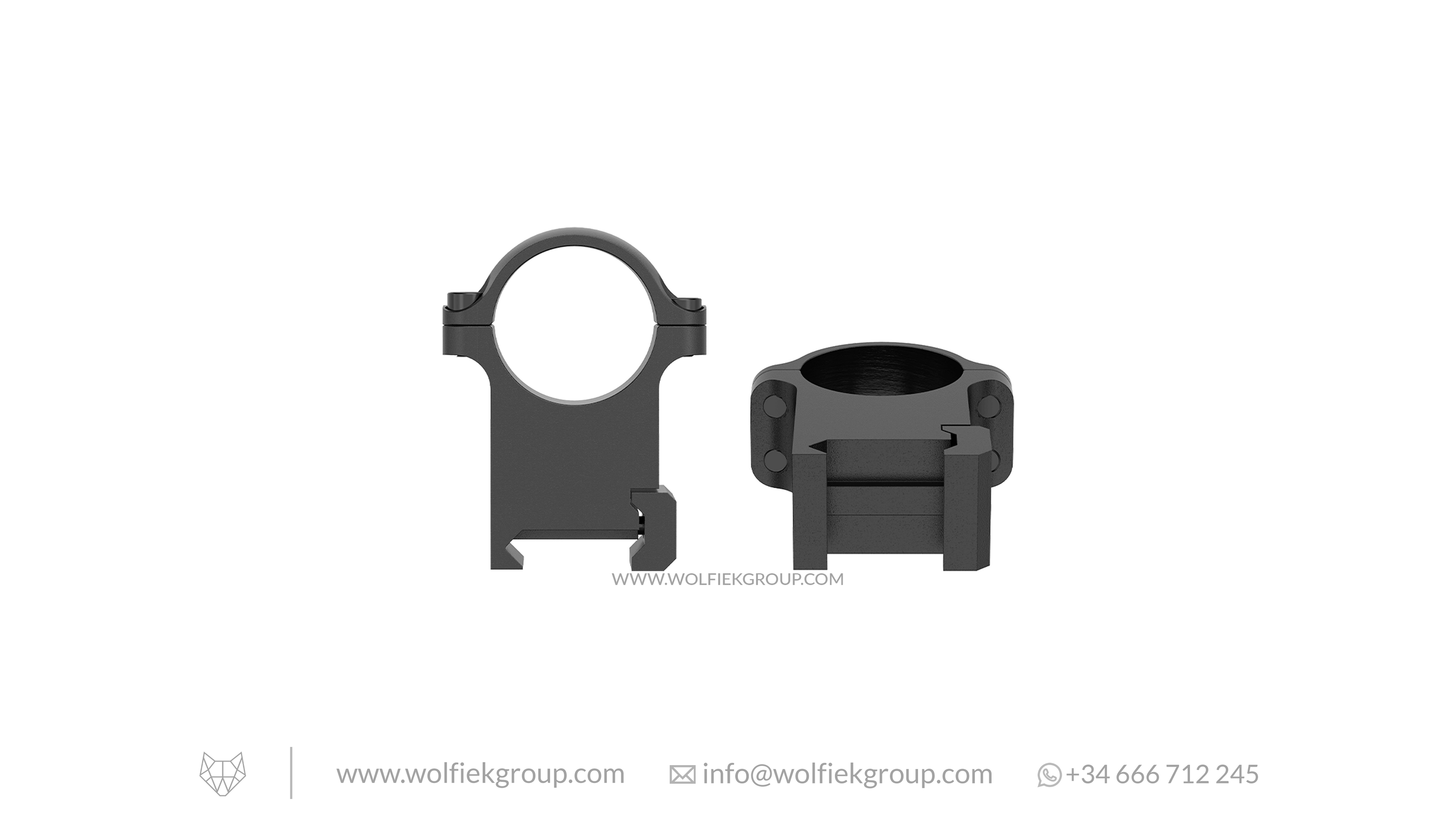 Vector Optics Weaver Riflescope Steel Mounts - 25.4mm
