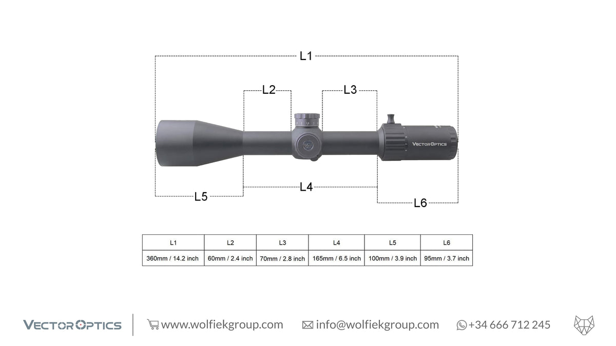 Vector optics scope Marksman 6-24x50 FFP measurements